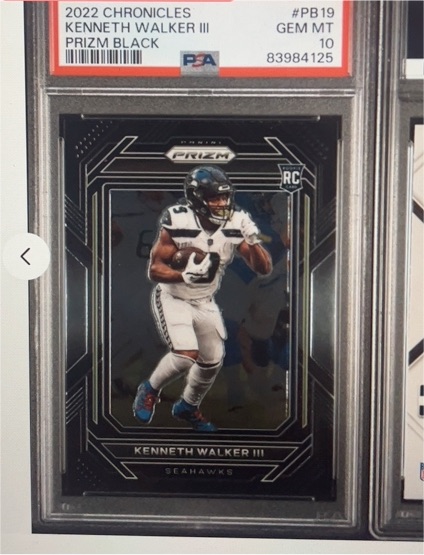 2022 Panini Chronicles Prizm Black #PB-19 Kenneth Walker III — front