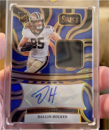 2024 Panini Select #Dallin Holker Rookie Signature Memorabilia Patch Auto — front