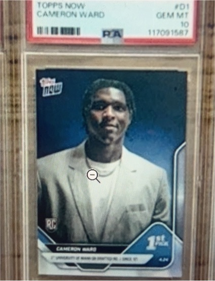 2025 Topps Now #D-1 Cameron Ward — front