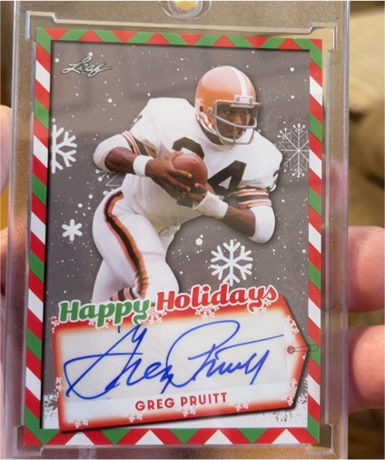 2022 Leaf Holiday Packs Happy Holidays #HH-GP1 Greg Pruitt — front