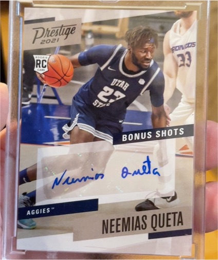 2021-22 Panini Chronicles Prestige Bonus Shots #PBNQU Neemias Queta — front