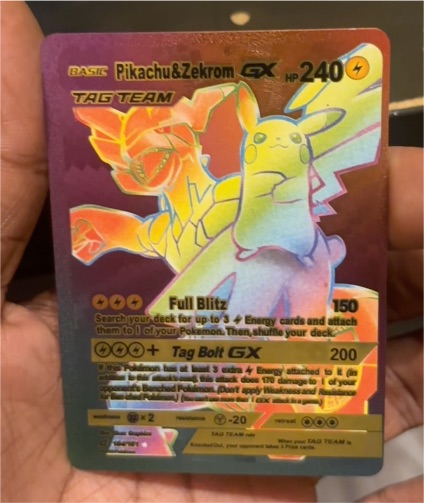2019 Pokémon #184 Pikachu & Zekrom GX — front