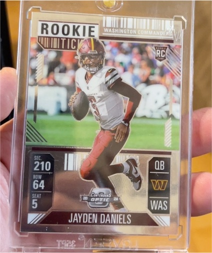 2024 Panini Contenders Optic #75 Jayden Daniels Rookie Ticket — front