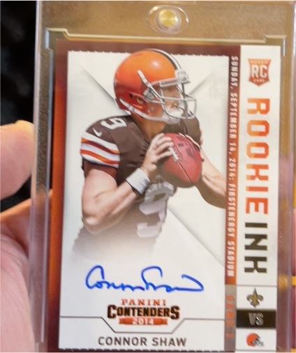2014 Panini Contenders Rookie Ink Connor Shaw — front