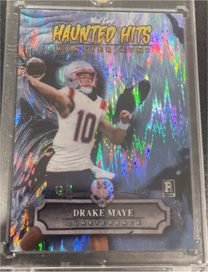 2024 Wild Card Haunted Hits Monster Hunt #Drake Maye — front
