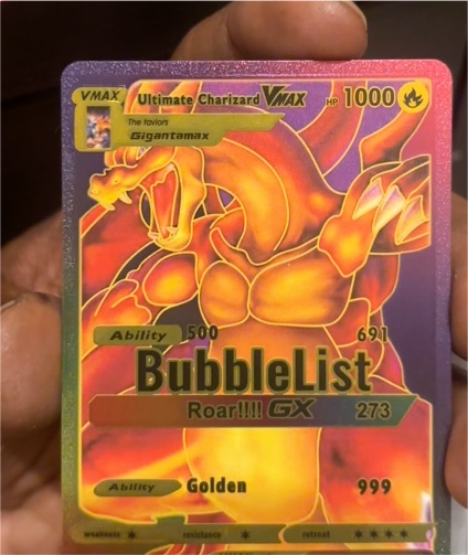 Ultimate Charizard VMAX Fan Art Card — front