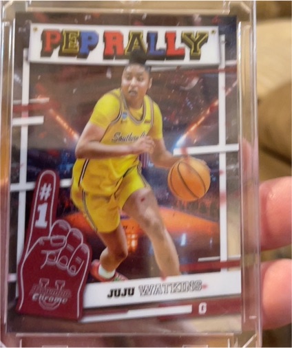 2024-25 Bowman Chrome University #PR-22 Juju Watkins Pep Rally Insert — front