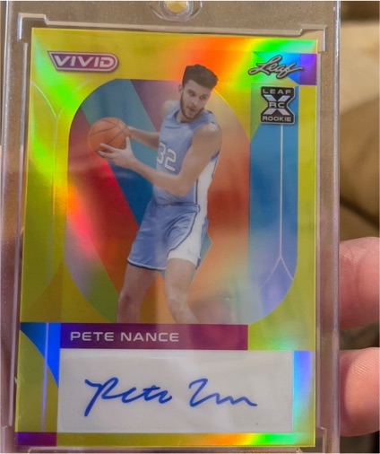 2022-23 Leaf Vivid #BA-PN1 Pete Nance — front