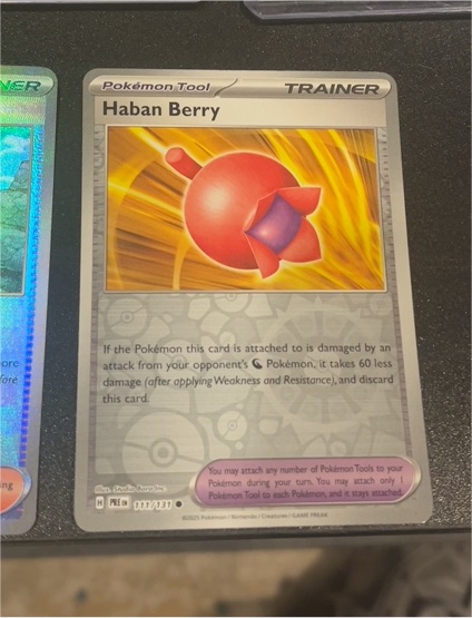 2016 Pokémon Prismatic Evolutions #111 Haban Berry — front