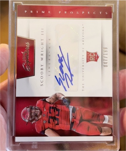 2016 Panini Prime Signatures Prospects #Prime Prospects Scooby Wright III — front