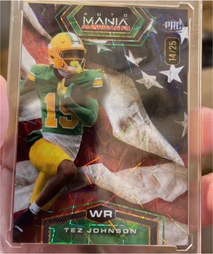 2024 Wild Card Auto Mania American Football #AMAH-TJ Tez Johnson — front