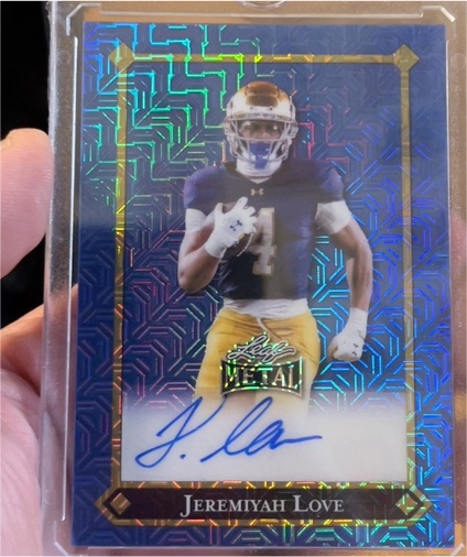 2025 Leaf Metal #92L-JL2 Jeremiyah Love — front