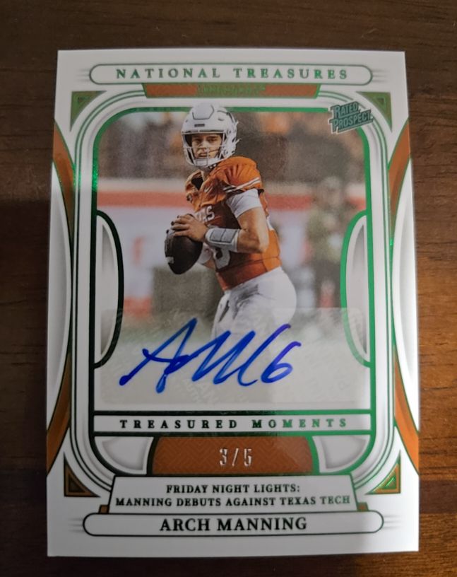 2025 Panini National Treasures Collegiate Treasured Moments #3 Arch Manning — front