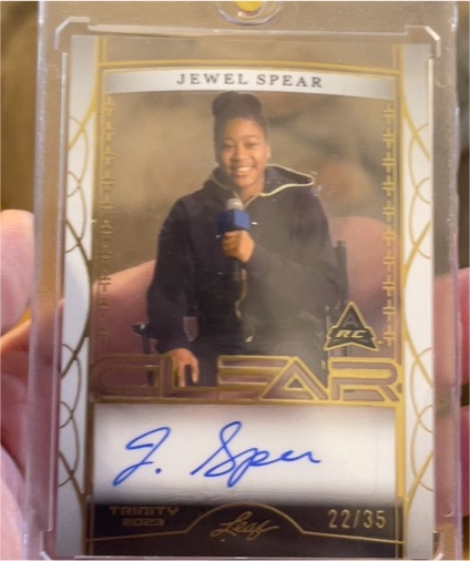 2023 Leaf Trinity Clear #JS3 Jewel Spear — front