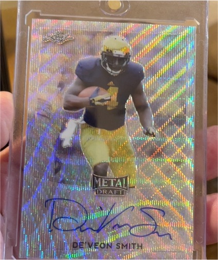 2017 Leaf Metal Draft #BA-DVS De'Veon Smith — front