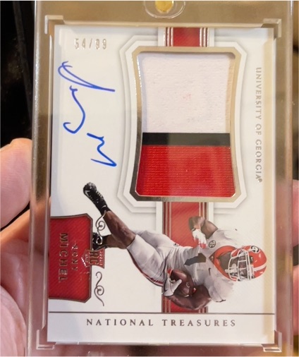 2019 Panini National Treasures #99 Sony Michel — front