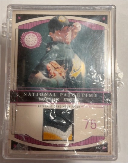 2003 Fleer Patchworks National Patchtime #Barry Zito — front