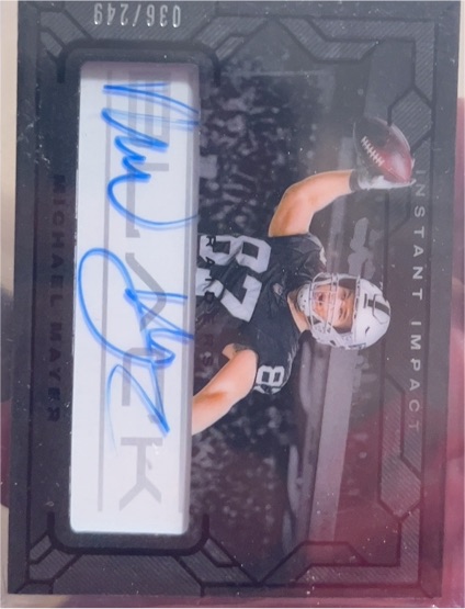 2024 Panini Black Instant Impact Ink #Michael Mayer — front