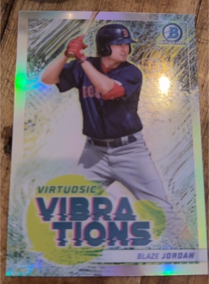 2022 Bowman Chrome Virtuosic Vibrations #VV-10 Blaze Jordan — front