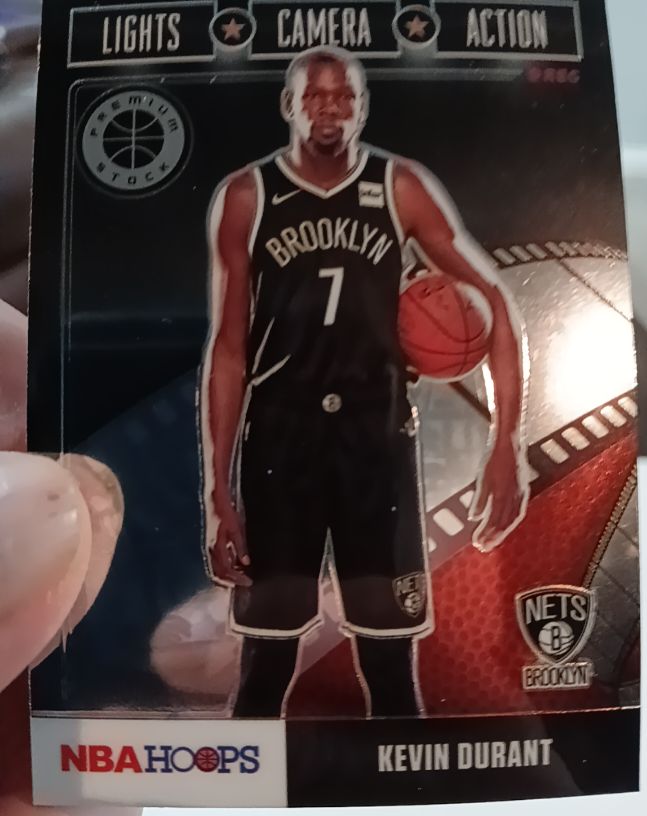 2019-20 Panini Hoops Premium Stock #1 Kevin Durant Lights Camera Action — front