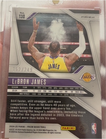 2024-25 Panini Prizm #130 LeBron James — front