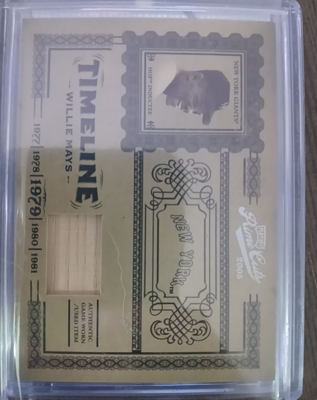 2005 Playoff Prime Cuts Timeline Willie Mays — front