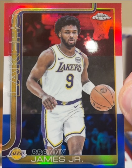 2025-26 Topps Chrome #182 Bronny James Jr. — front
