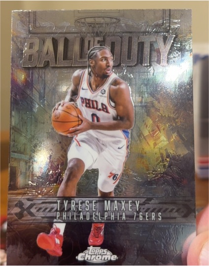 2025-26 Topps Chrome #BD-10 Tyrese Maxey Ball of Duty — front
