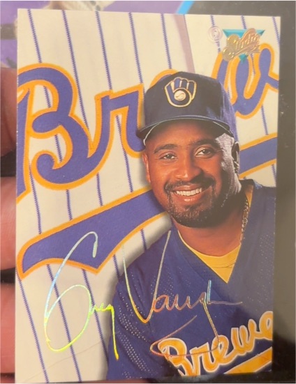 1993 Leaf Studio #197 Greg Vaughn Milwaukee Brewers — front