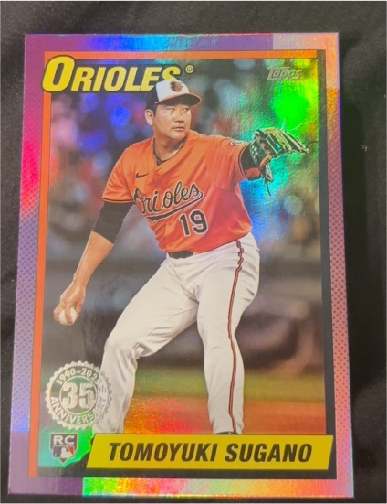 2025 Topps Update #U90-18 Tomoyuki Sugano 1990 Topps Baseball 35th Anniversary — front