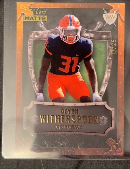 2022 Wild Card Matte #WW-17 Devon Witherspoon Illinois — front
