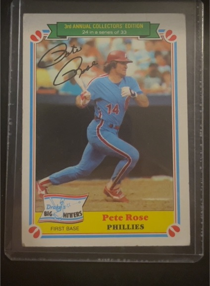 1983 Topps Drake's Big Hitters #24 Pete Rose — front
