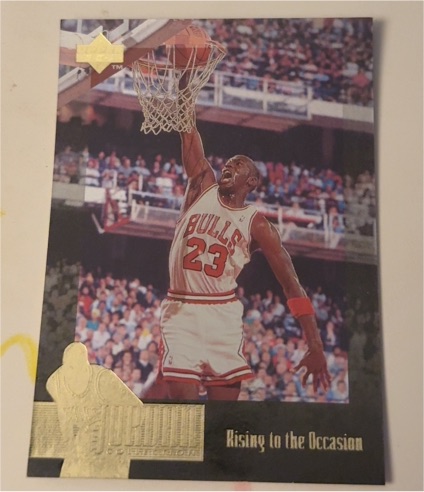 1995 Upper Deck Jordan Collection #JC7 Michael Jordan Rising to the Occasion — front