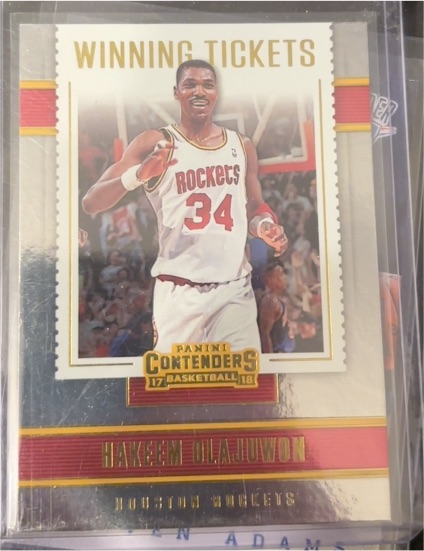 2017-18 Panini Contenders #31 Hakeem Olajuwon Winning Tickets — front