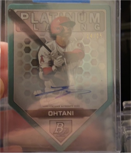 2022 Bowman Platinum Plating Die-Cut Auto #PPDC-14 Shohei Ohtani — front