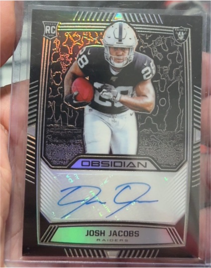 2019 Panini Obsidian #Josh Jacobs — front