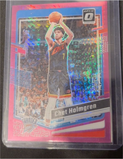 2023-24 Donruss Optic #114 Chet Holmgren Pink Hyper Prizm — front