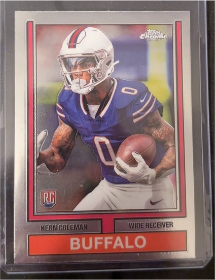 2024 Topps Chrome 1974 Topps Football #74TF-6 Keon Coleman — front