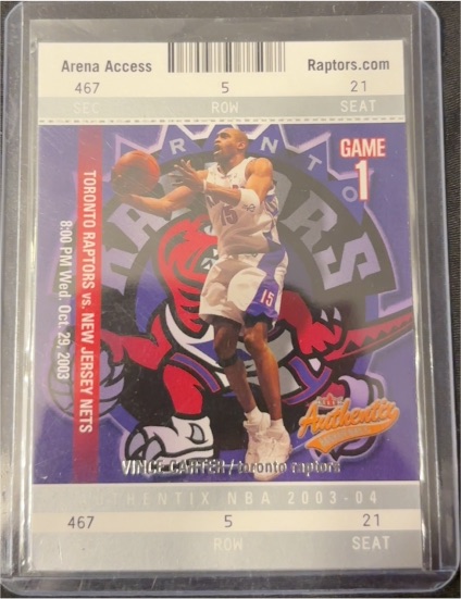 2003-04 Fleer Authentix #1 Vince Carter — front
