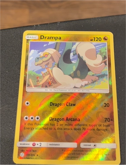 2019 Pokémon Sun & Moon Cosmic Eclipse #159 Drampa — front