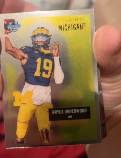 2025 Bowman University Chrome 1955 Bowman Football #55AV-30 Bryce Underwood — front