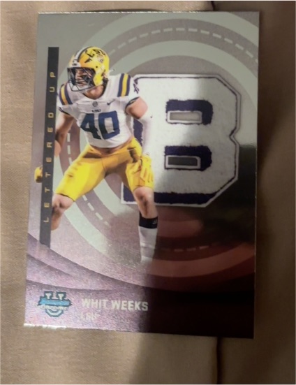 2025 Bowman Chrome University Lettered Up #LU-20 Whit Weeks — front