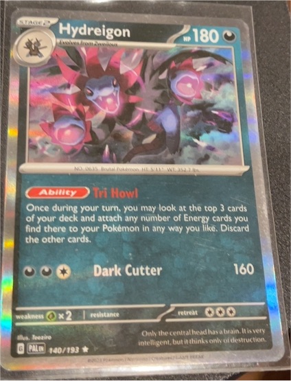 2023 Pokémon SV02: Paldea Evolved #140 Hydreigon — front