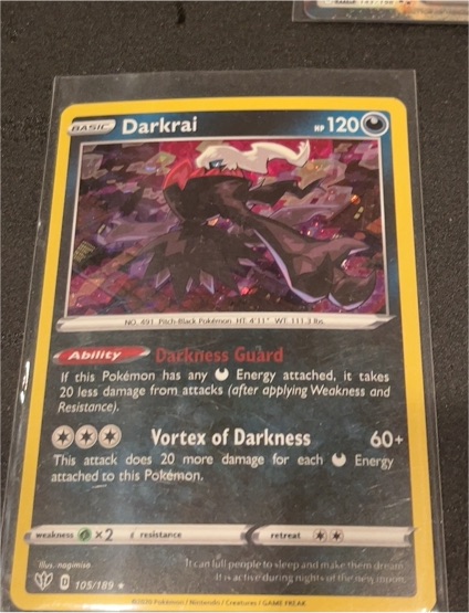 2020 Pokémon Darkness Ablaze #105 Darkrai — front