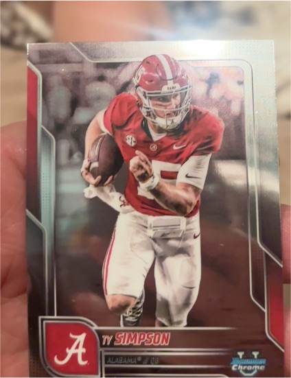 2025 Bowman University Chrome #151 Ty Simpson — front