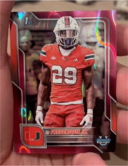 2025 Bowman University Chrome #92 OJ Frederique Jr. — front