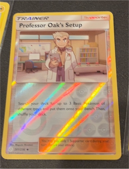 2019 Pokémon Sun & Moon Cosmic Eclipse #201 Professor Oak's Setup — front