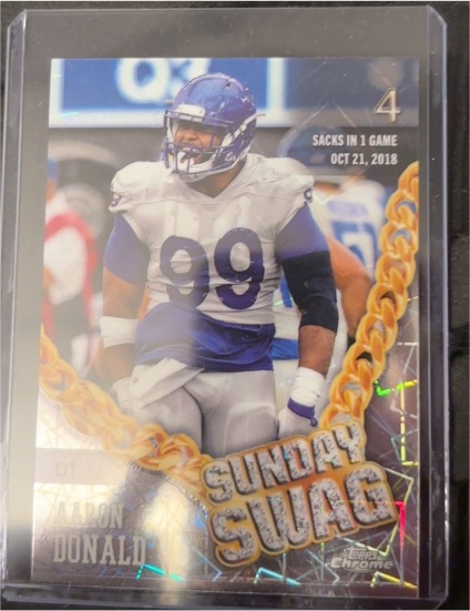 2024 Topps Chrome #SS-25 Aaron Donald Sunday Swag — front
