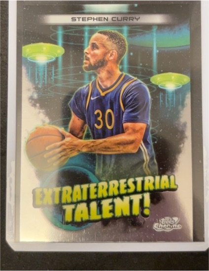 2023-24 Topps Chrome Cosmic #ET-13 Stephen Curry Extraterrestrial Talent — front