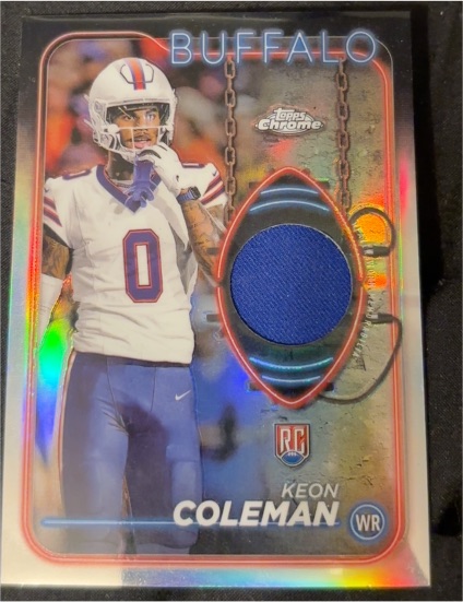 2024 Topps Chrome Rookie Relics #CRR-KC Keon Coleman — front